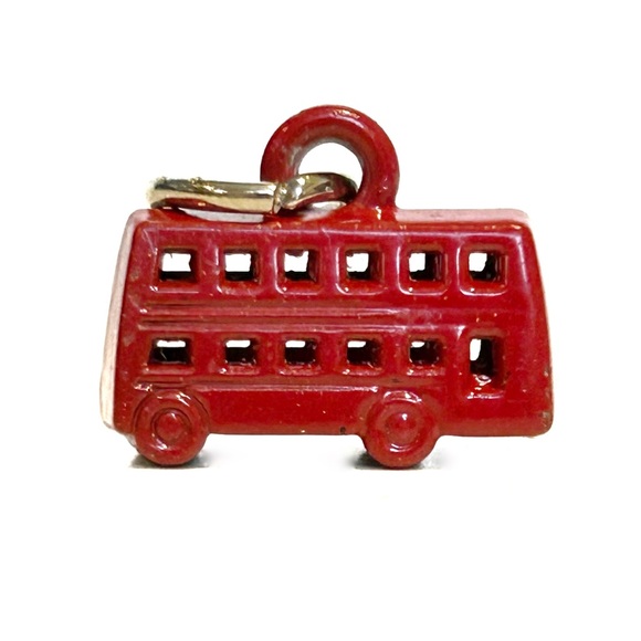 Red London England Double Decker Bus Bracelet Charm Pendant Metal Cute UK Mini - Picture 1 of 10